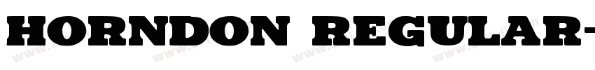 horndon regular字体转换
